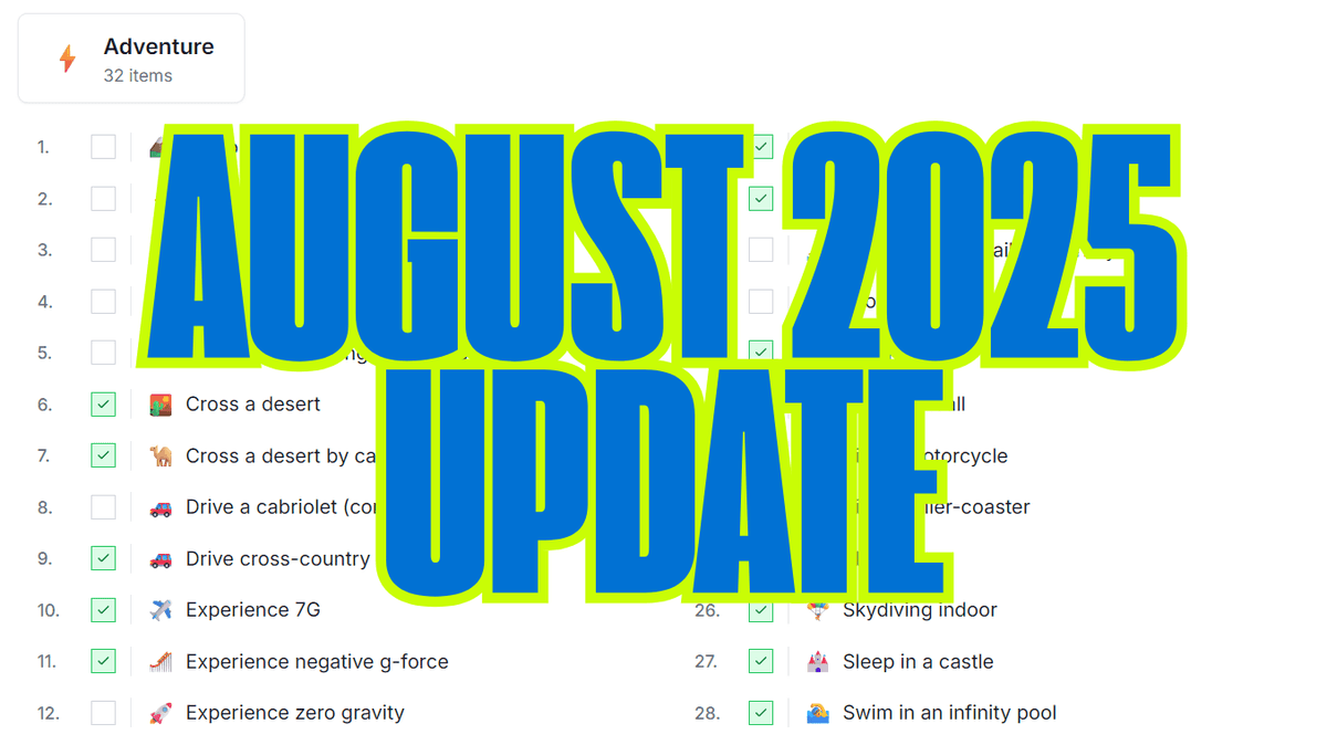 August 2025 Update
