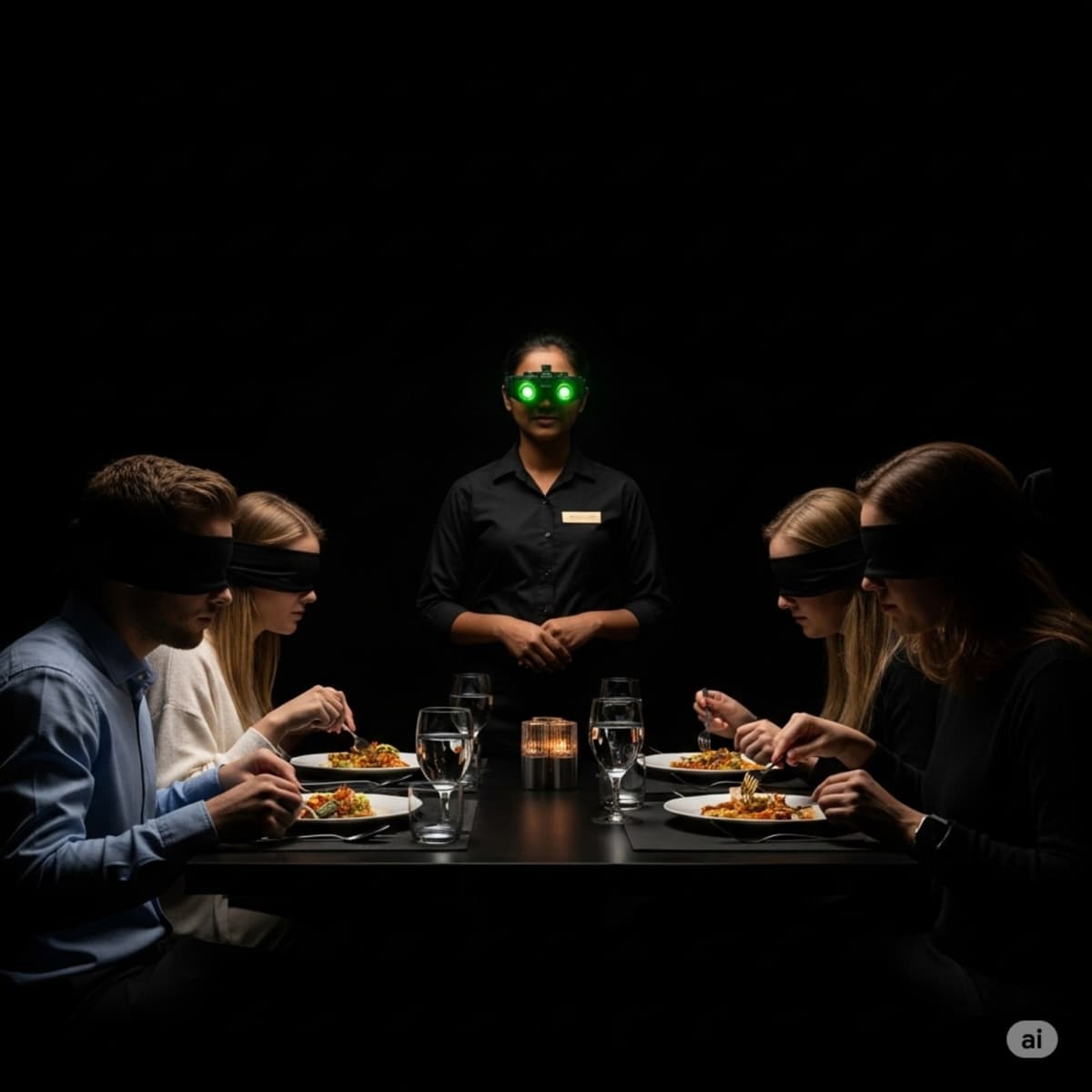 Eat an in complete darkness