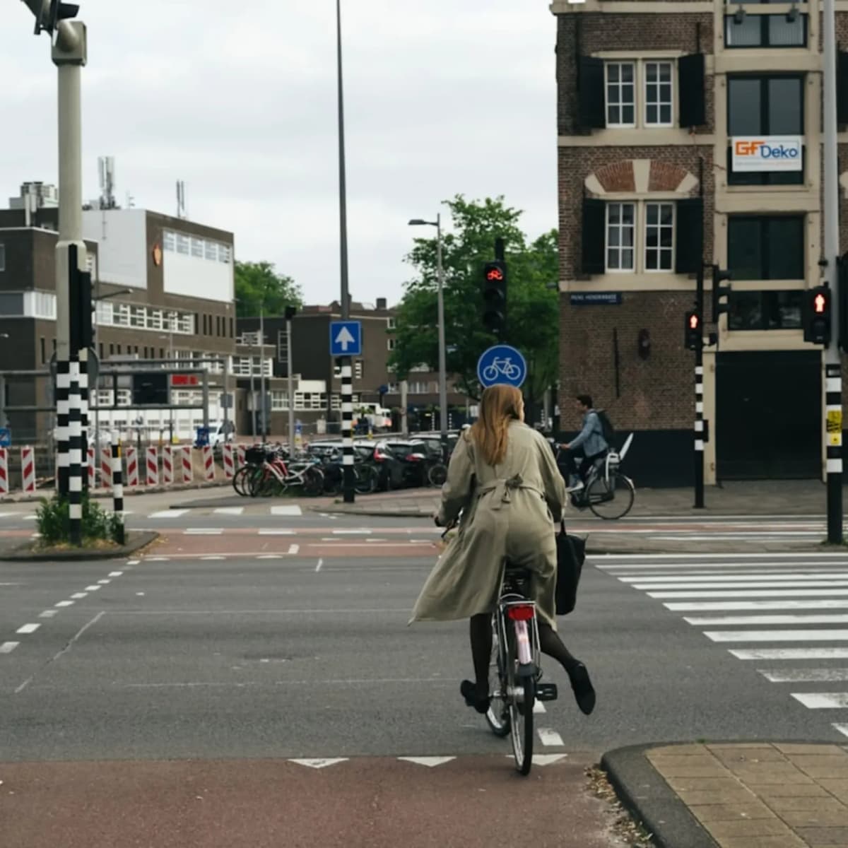 Ride a bicycle in Amsterdam