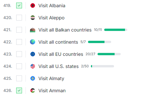 Lists are now bundled in your Bucket List