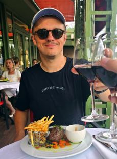 Me enjoying wine in Nice π