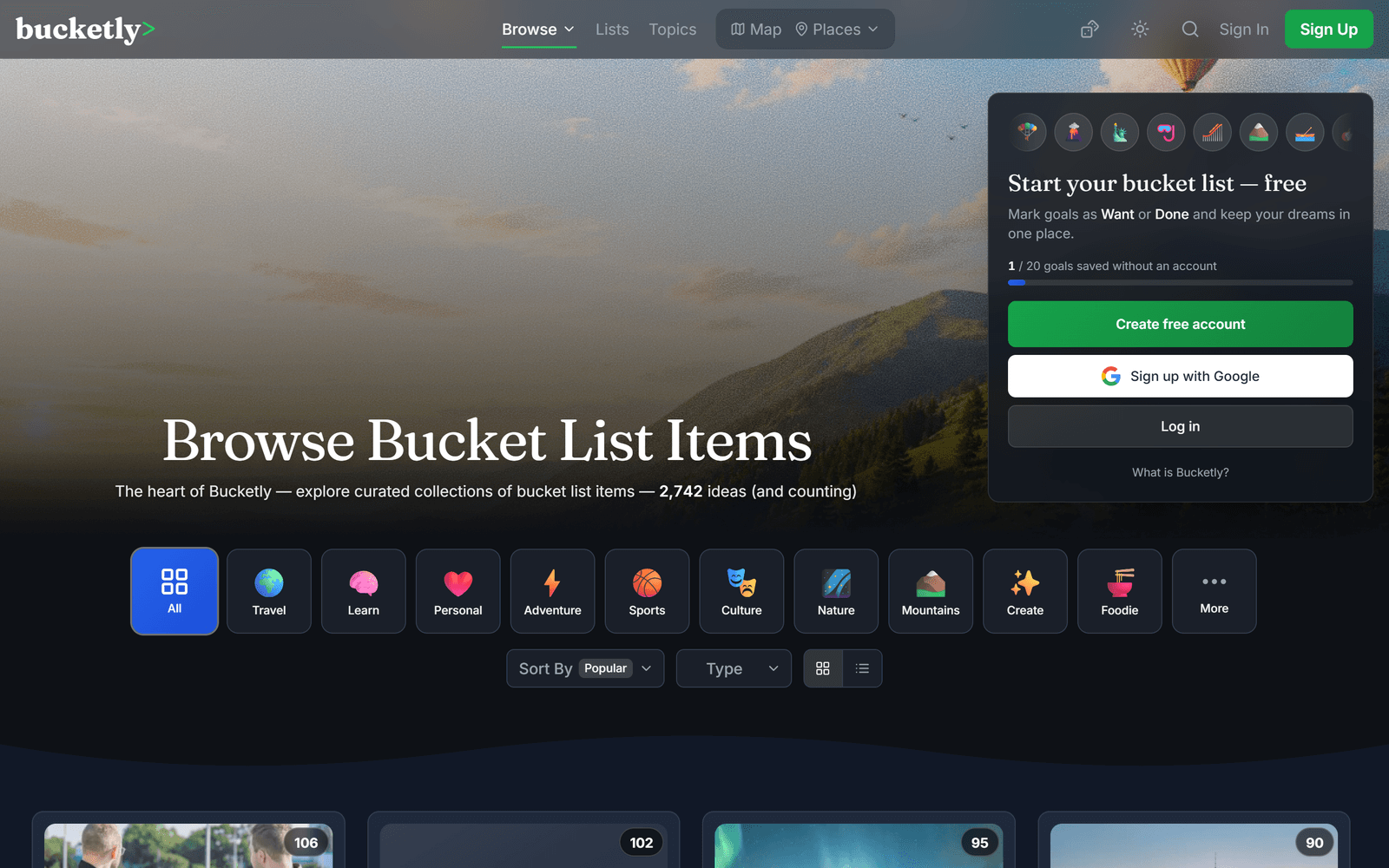 Guest mode - goals saved without an account