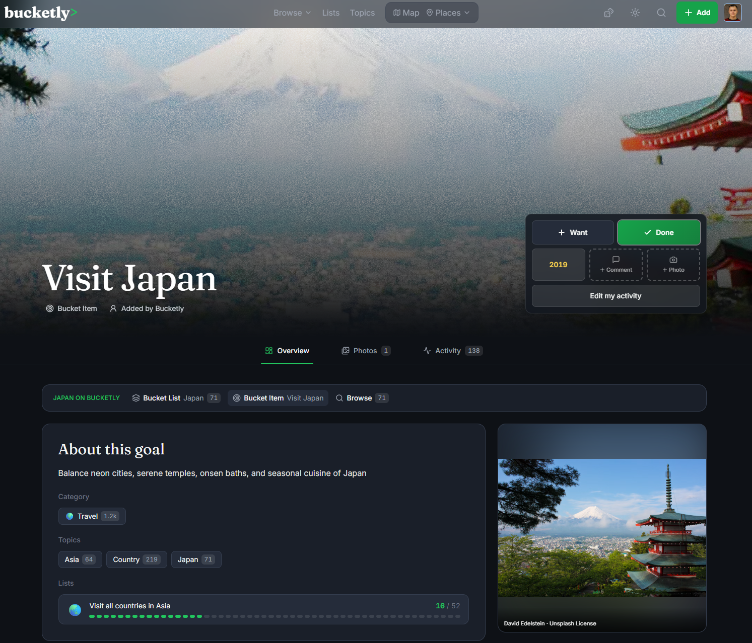 Goal pages rebuilt